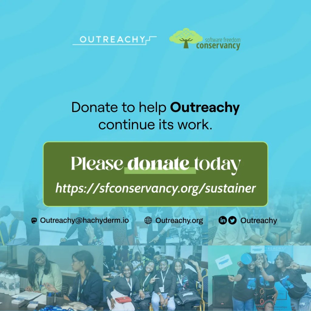 A web poster encouraging people to donate to the Software Freedom Conservancy.
